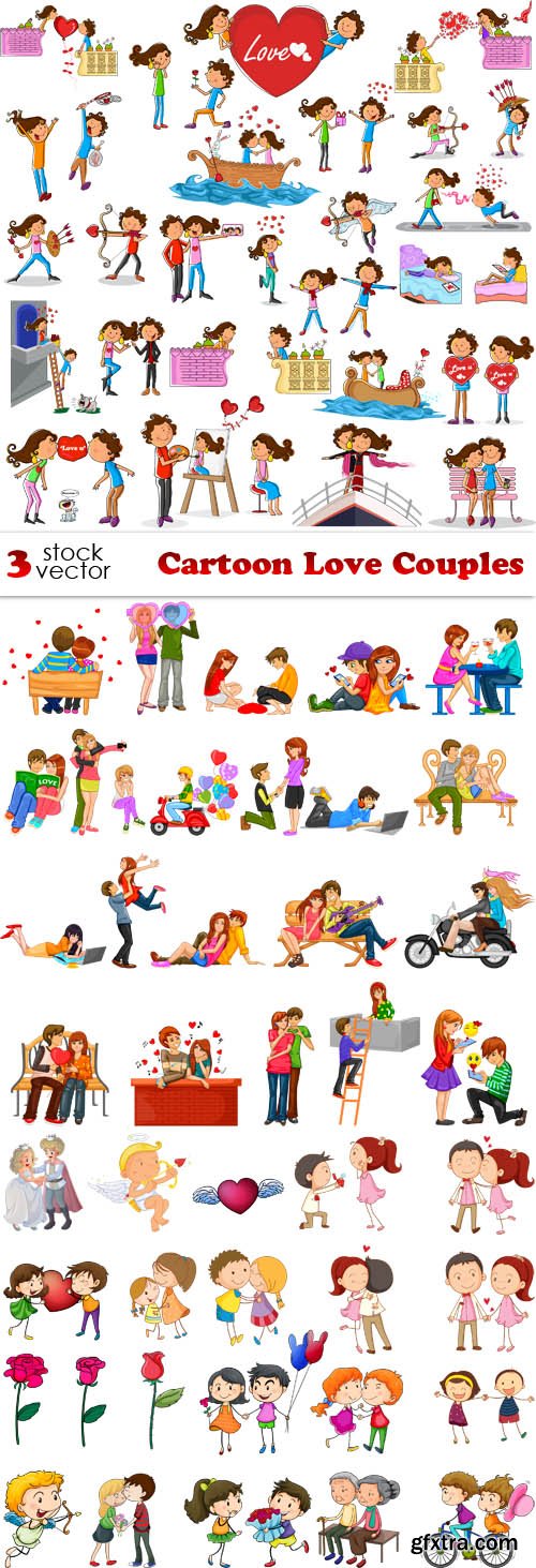 Vectors - Cartoon Love Couples