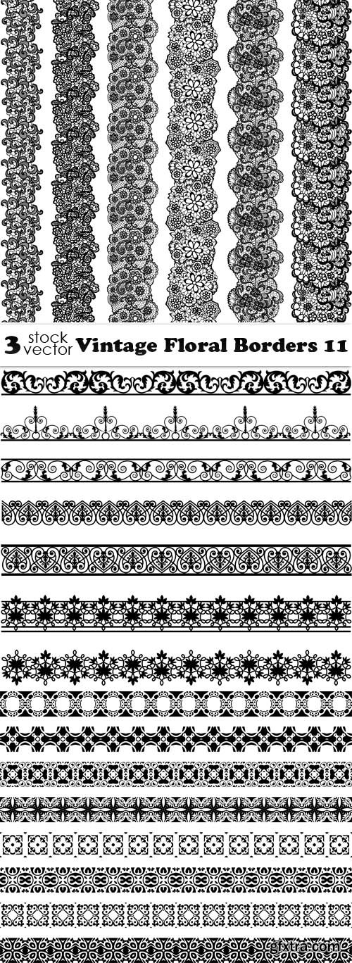 Vectors - Vintage Floral Borders 11