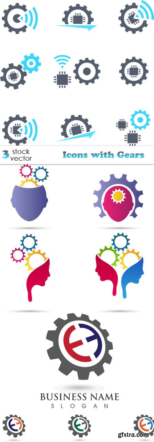 Vectors - Icons with Gears