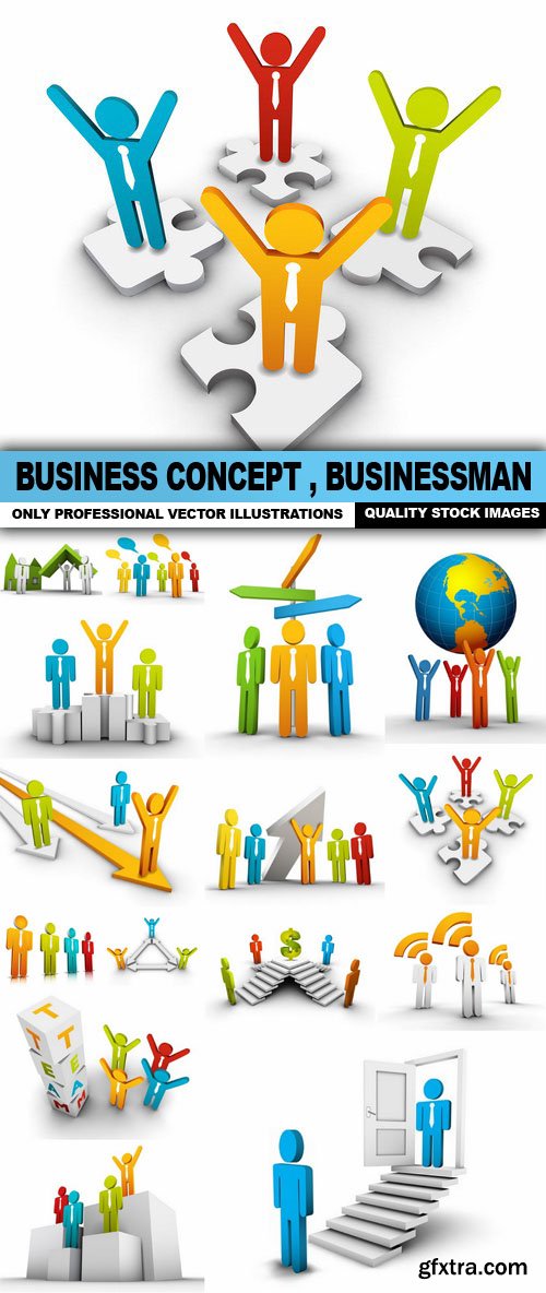 Business Concept , Businessman - 15 Vector