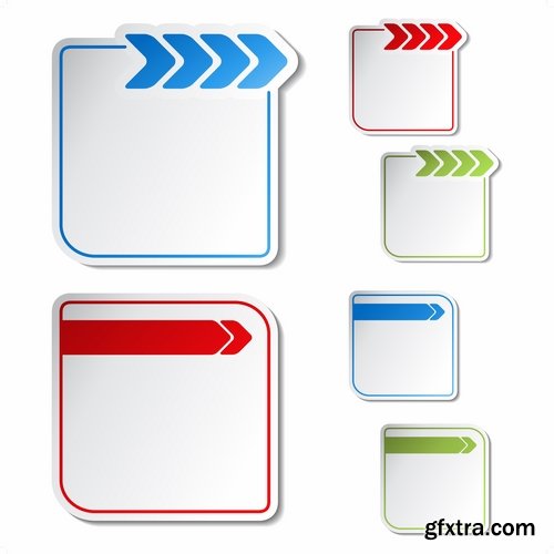 Collection of vector image pointer sticker marker icon 25 Eps