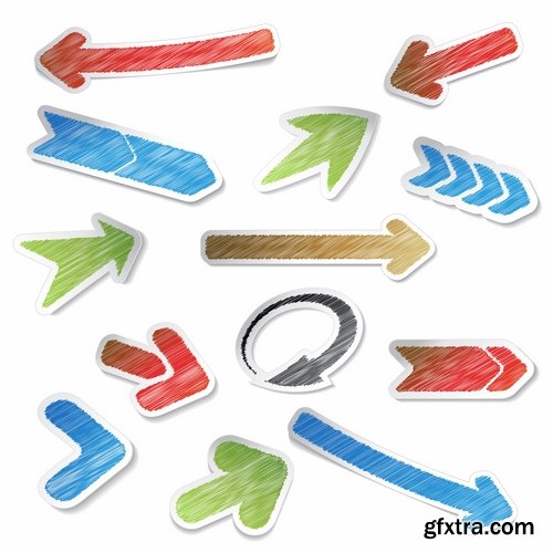 Collection of vector image pointer sticker marker icon 25 Eps