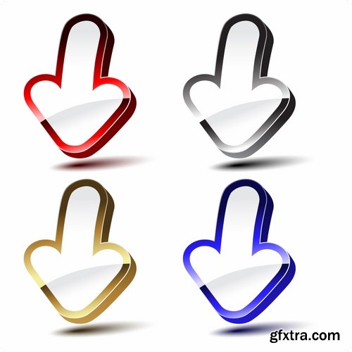 Collection of vector image pointer sticker marker icon 25 Eps