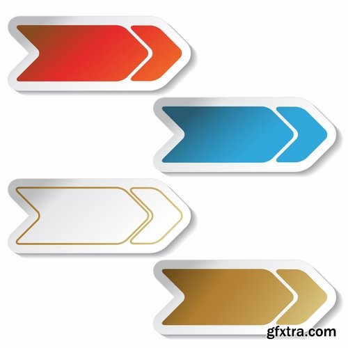 Collection of vector image pointer sticker marker icon 25 Eps