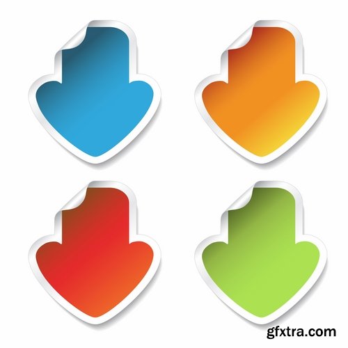 Collection of vector image pointer sticker marker icon 25 Eps