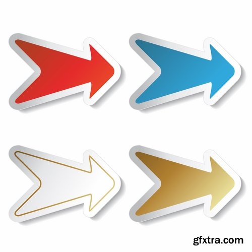 Collection of vector image pointer sticker marker icon 25 Eps