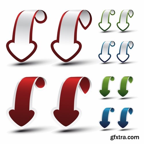 Collection of vector image pointer sticker marker icon 25 Eps