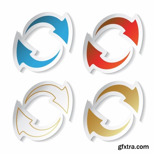 Collection of vector image pointer sticker marker icon 25 Eps