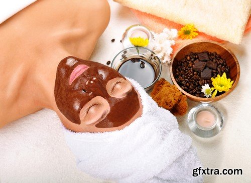 Chocolate mask on the face