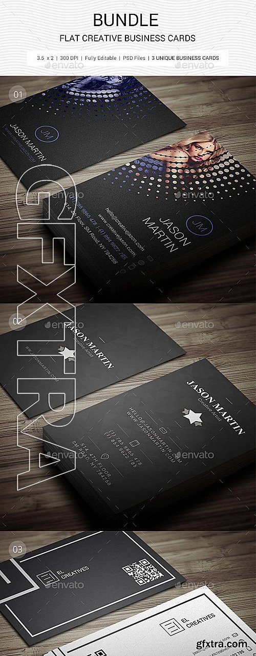 GraphicRiver - Bundle - Flat Creative Business Card - 125 11885145