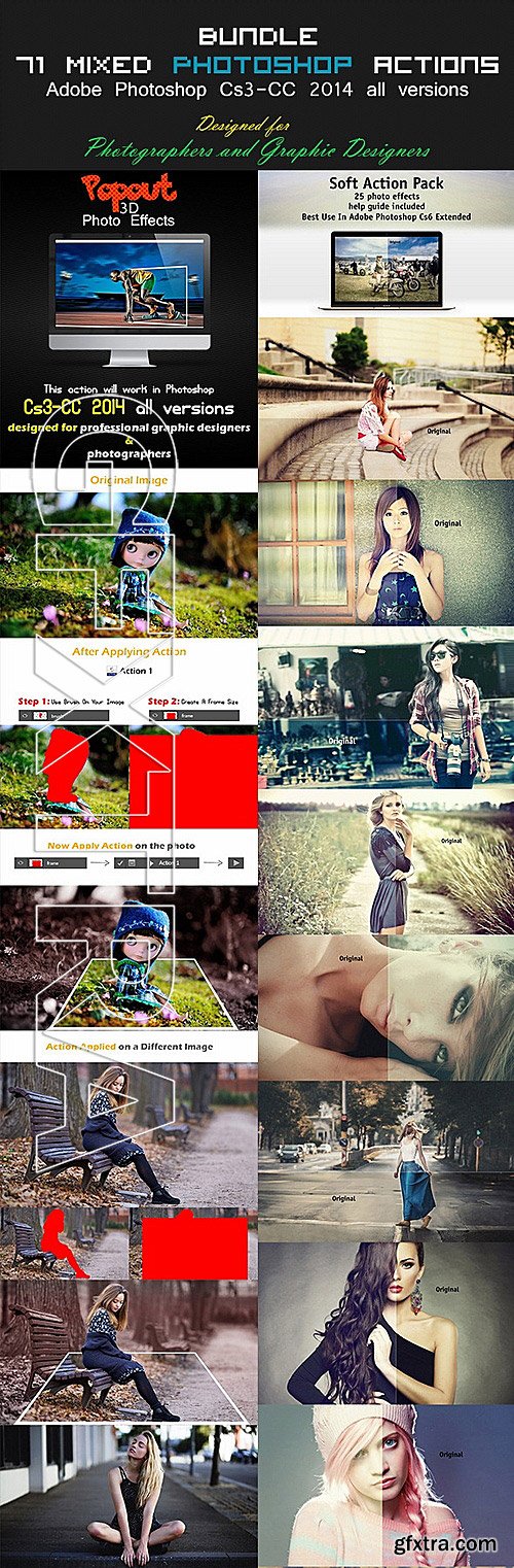 GraphicRiver - Mixed Photoshop Actions Bundle 11883622