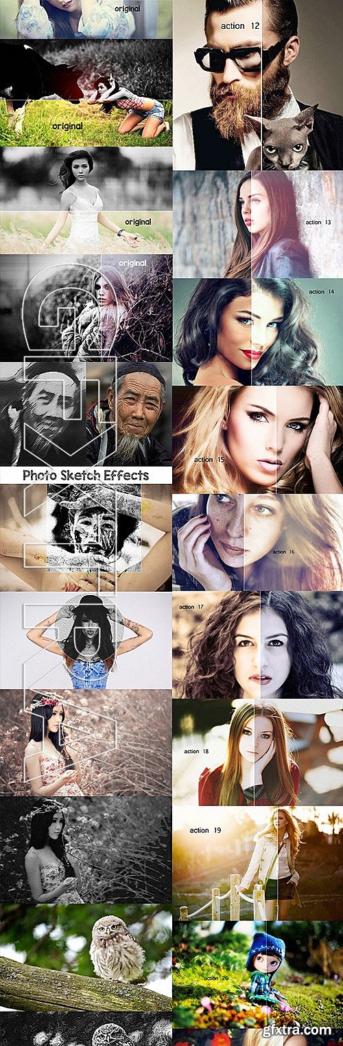 GraphicRiver - Mixed Photoshop Actions Bundle 11883622