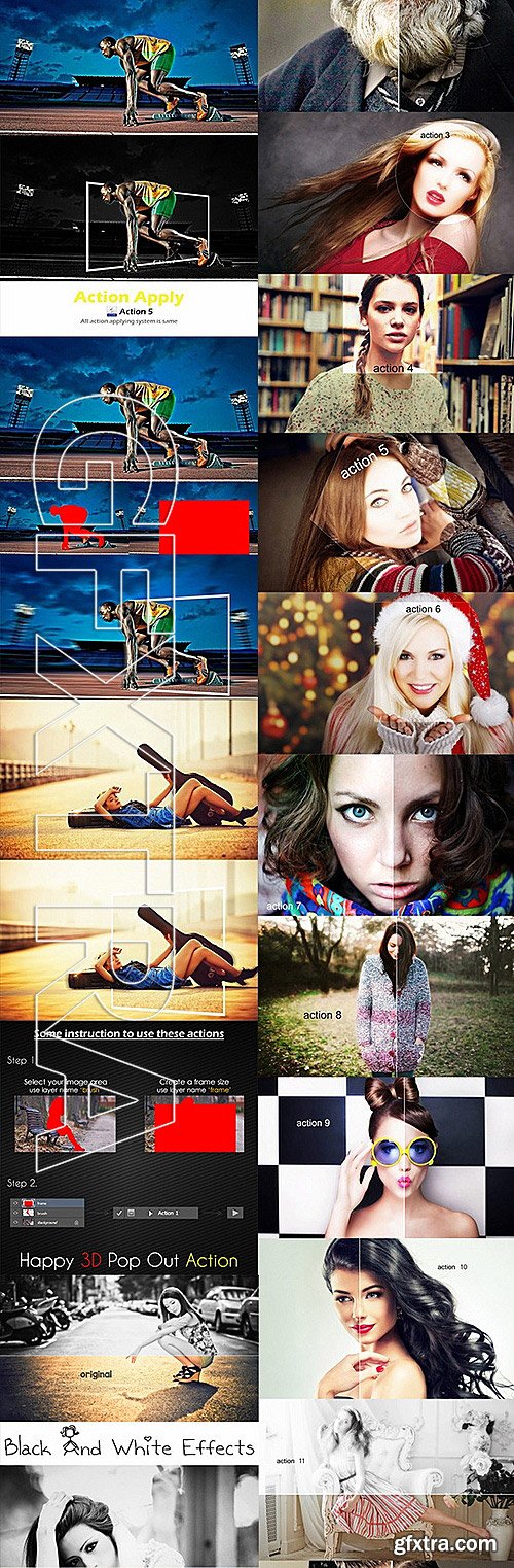 GraphicRiver - Mixed Photoshop Actions Bundle 11883622