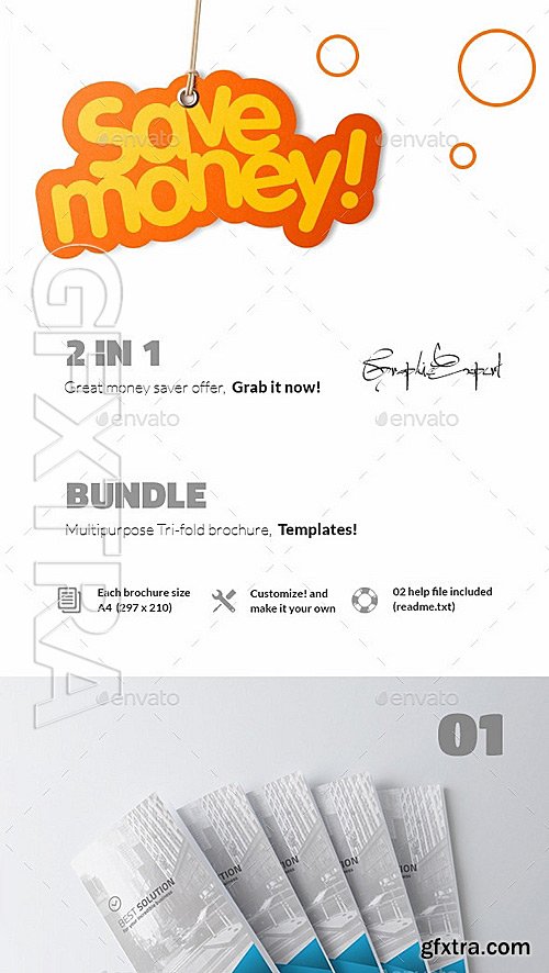 GraphicRiver - 2 in 1 Creative Tri-Fold Brochure Bundle 11846496