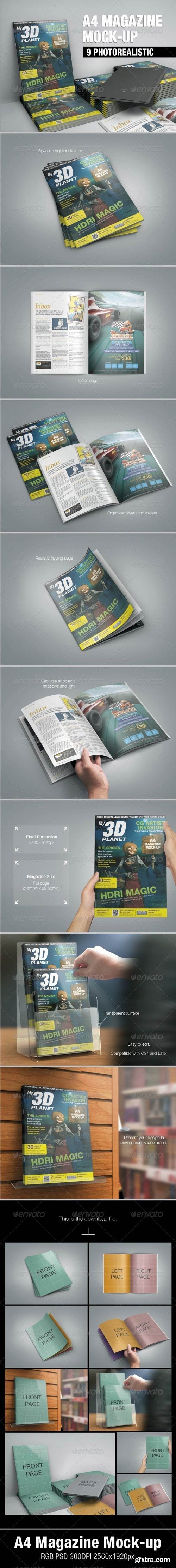 GraphicRiver - A4 Magazine Mock-up - 5483915