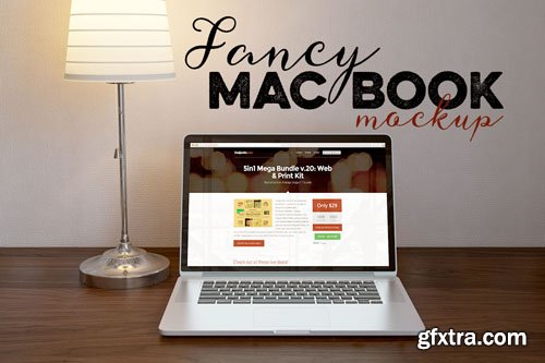 Fancy MacBook Mock-Up PSD Template