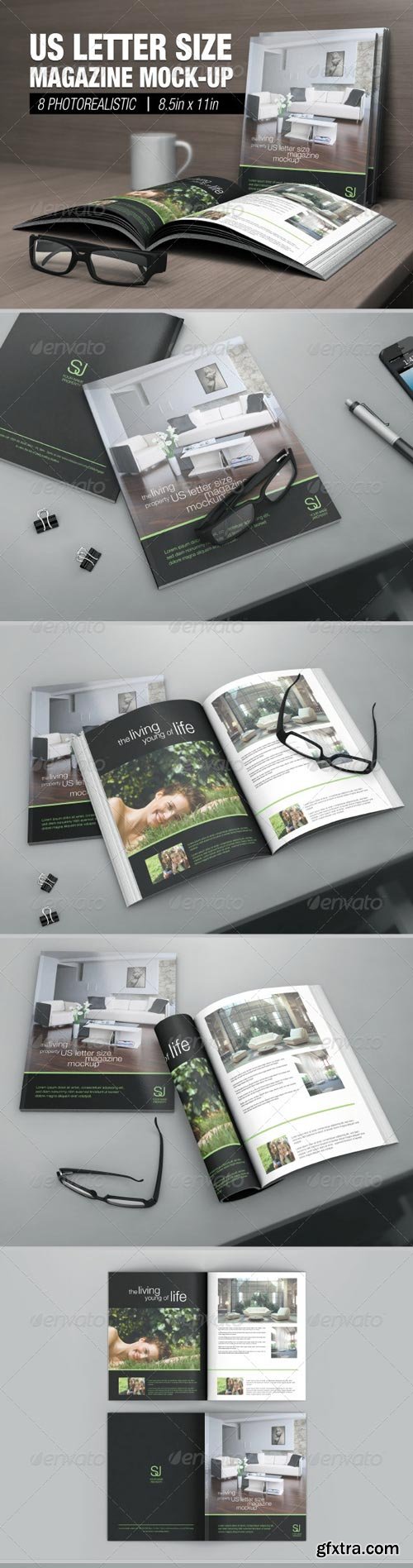 GraphicRiver - US Letter Size Magazine Mock-up - 5813649