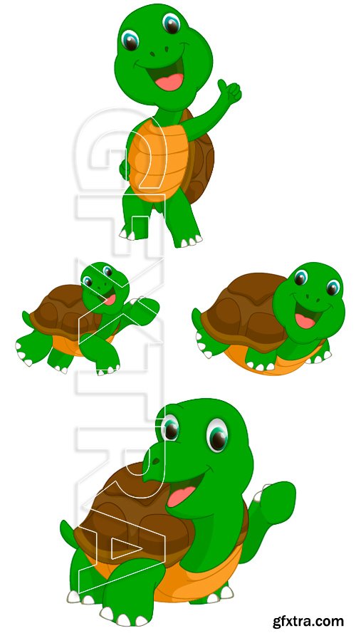 Stock Vectors - Happy turtle cartoon