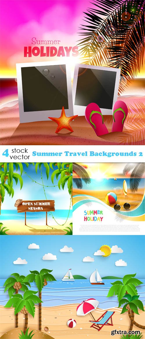 Vectors - Summer Travel Backgrounds 2