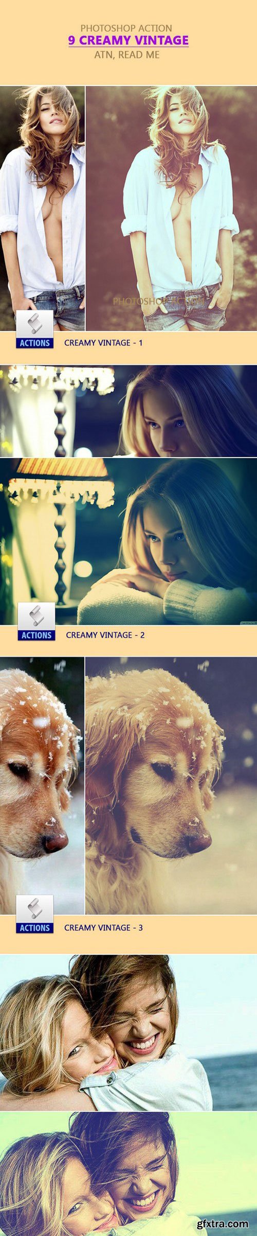 GraphicRiver - 11653075 9 Creamy Vintage PS Action