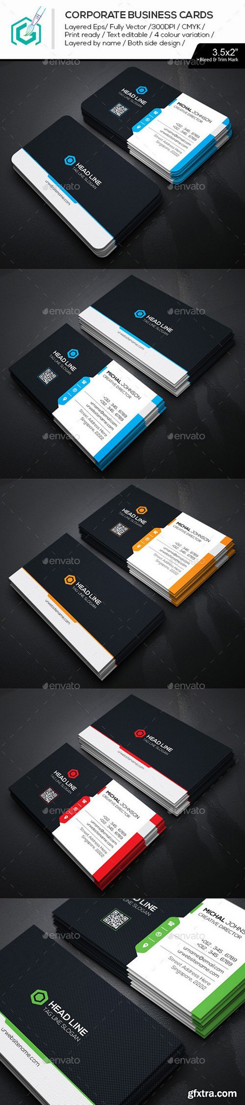 GraphicRiver - 11530225 Head Line Business Cards