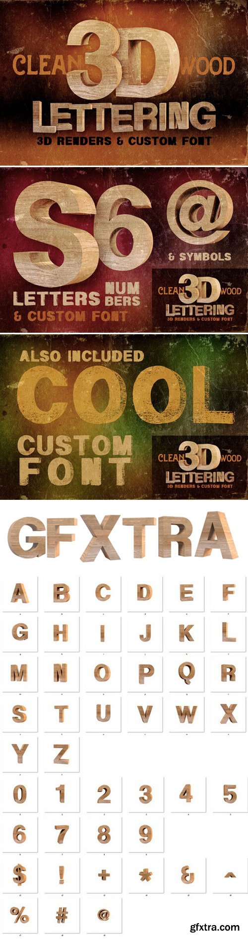 CM - Wood - 3D Lettering + Font 301884