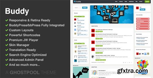 ThemeForest - Buddy v1.22 - Multi-purpose WordPress/BuddyPress Theme