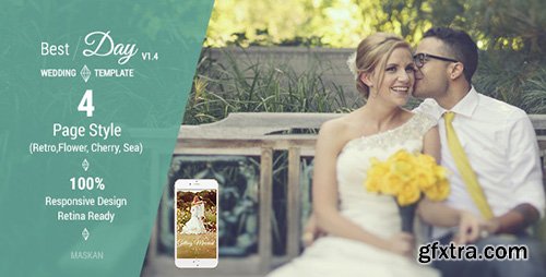 ThemeForest - Best Day v1.4 - Responsive One-Page Wedding Template - 11125063