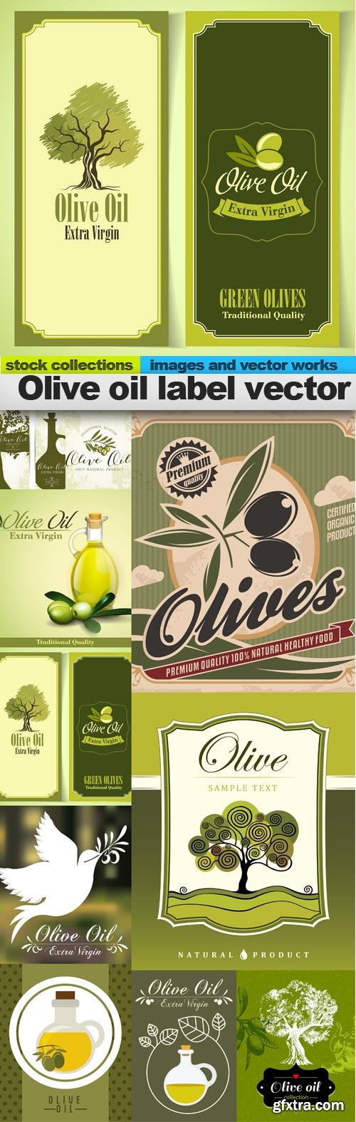 Olive oil label vector, 10 x EPS