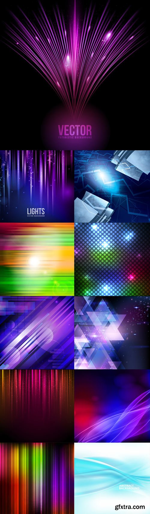 Stylish abstract vector backgrounds set 15