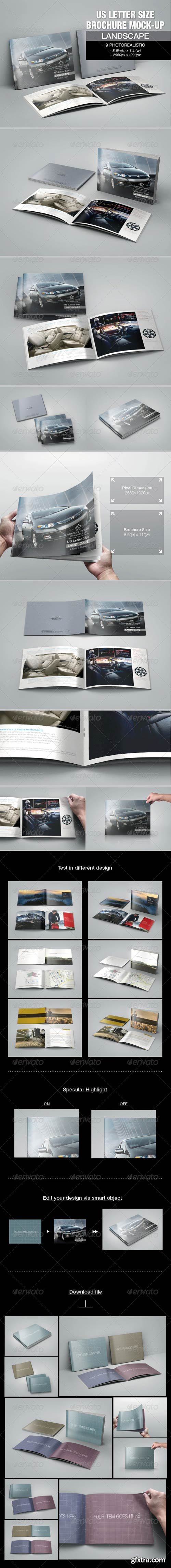 GraphicRiver - US Letter Size Brochure Mock-up - 7400311