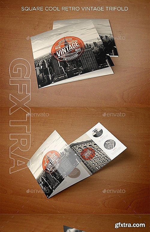 GraphicRiver - Square Cool Retro Vintage Trifold 11895700