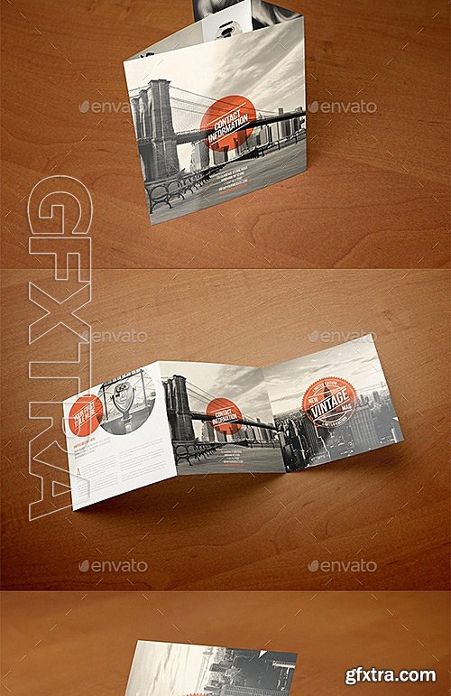 GraphicRiver - Square Cool Retro Vintage Trifold 11895700