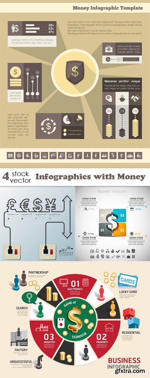 Vectors - Infographics with Money