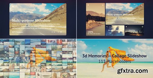 Videohive 3d Memories — Collage Slideshow 11681886