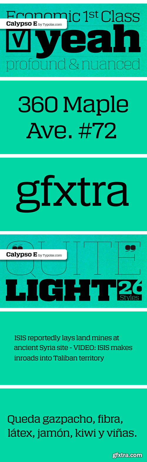 Calypso E Font Family