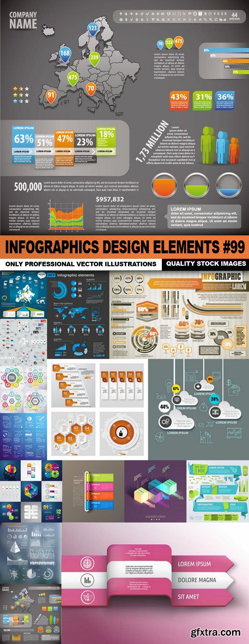 Infographics Design Elements #99 - 15 Vector