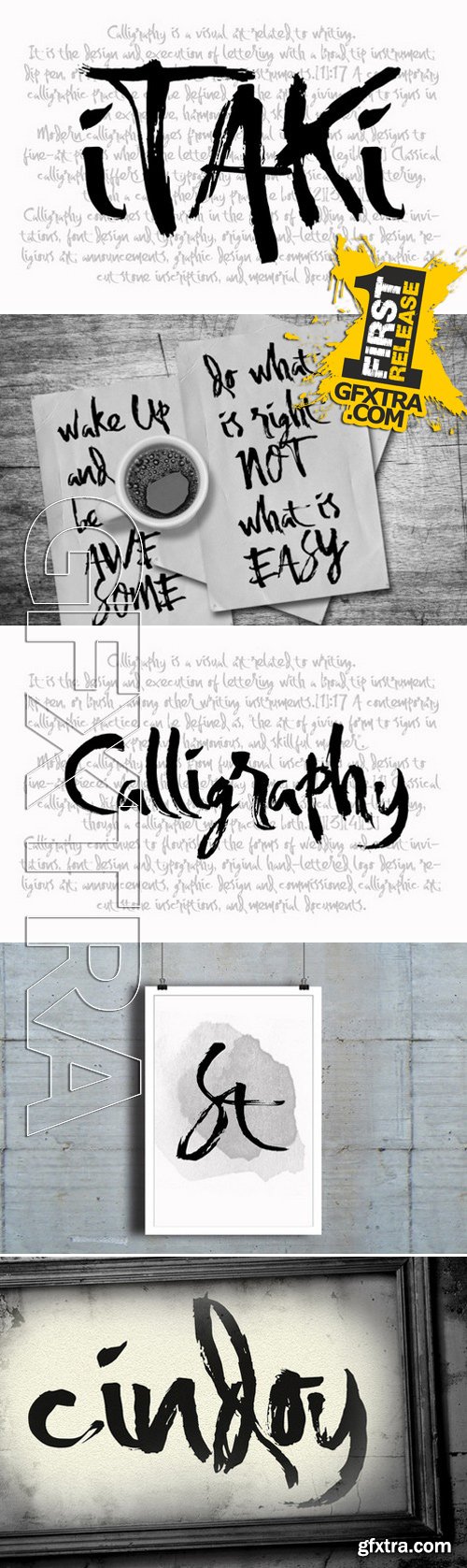 CM 303388 - itaki - calligraphic typeface