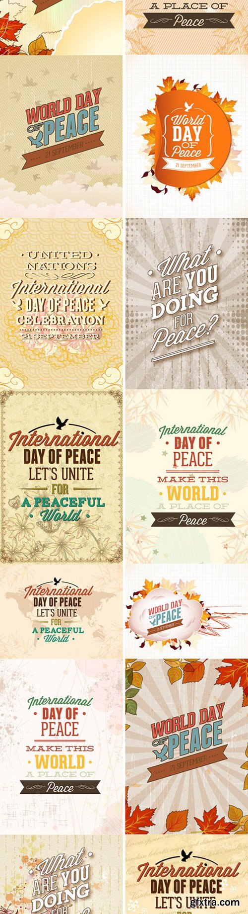 International Day Of Peace Vector Illustrations