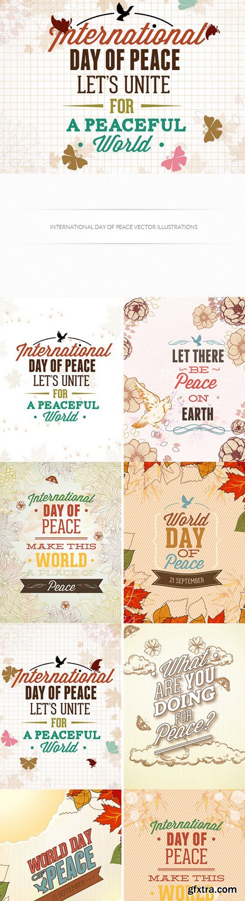 International Day Of Peace Vector Illustrations