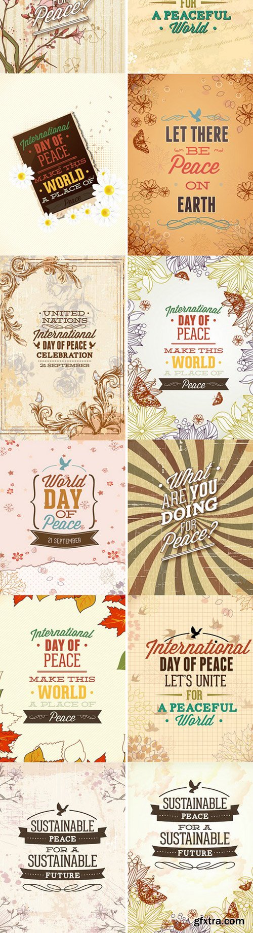 International Day Of Peace Vector Illustrations