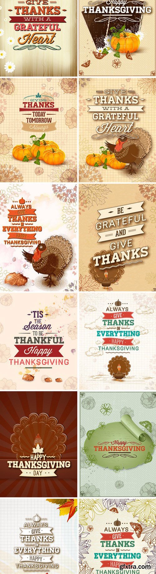 Thanksgiving Vector Illustrations