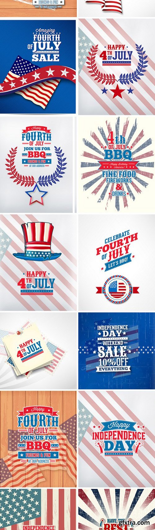 Independence Day Vector Illustrations