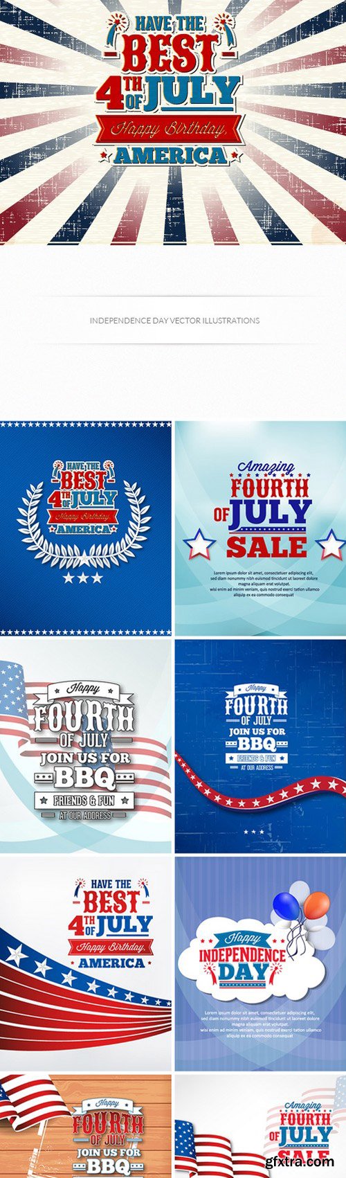 Independence Day Vector Illustrations