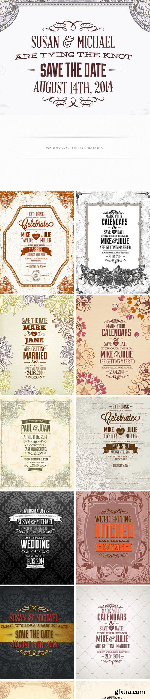 Wedding Vector Illustrations