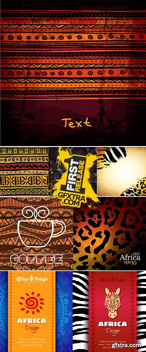 Stock African background design template Vectors