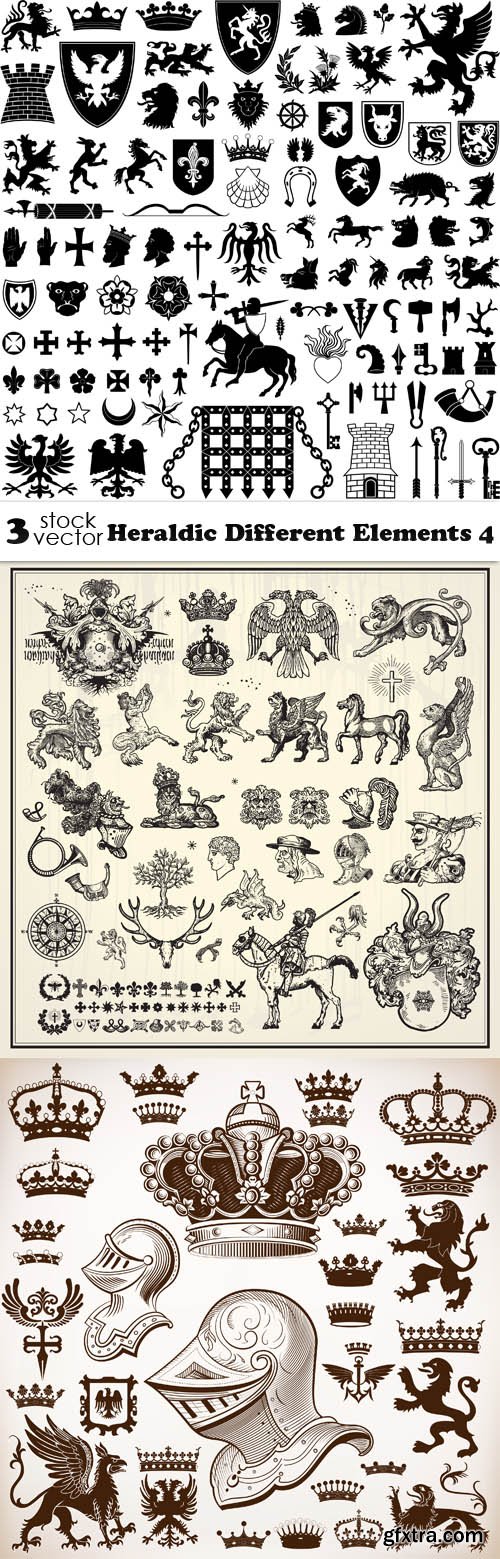 Vectors - Heraldic Different Elements 4