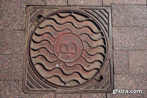 Manhole Cover - 5 UHQ JPEG