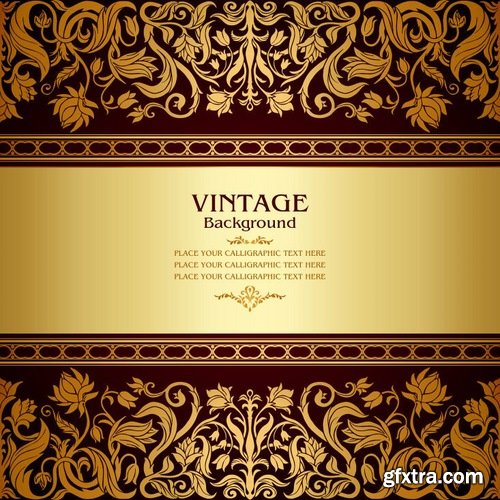 Collection of vector image calligraphic elements vintage design element #7-25 Eps