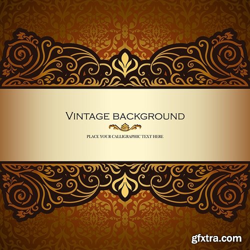 Collection of vector image calligraphic elements vintage design element #7-25 Eps